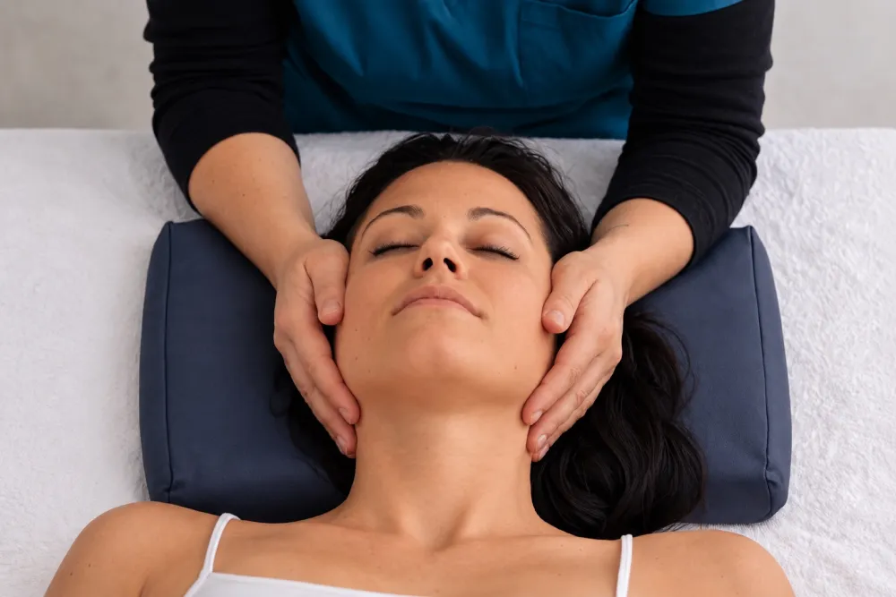 Sesión de terapia craneosacral en Sateva